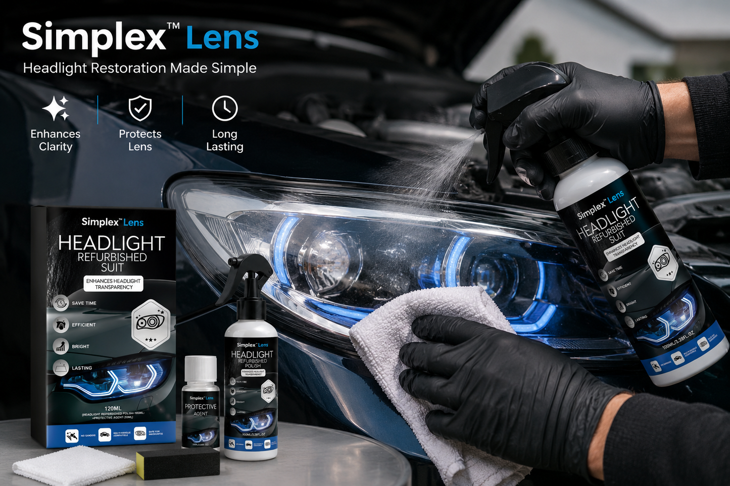 Simplex™ Headlight Refurbishment Kit